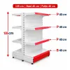 Raft gondola pentru magazin Alb 135 cm – Baza 40 cm – Polite 40 cm picture - 1