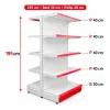 Raft gondola pentru magazin Alb 195 cm – Baza 50 cm – Polite 40 cm picture - 1