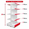 Raft gondola pentru magazin Alb 225 cm – Baza 50 cm – Polite 40 cm picture - 1