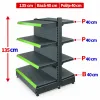 Raft gondola pentru magazin Antracit 135 cm – Baza 40 cm – Polite 40 cm picture - 1