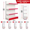 Raft metalic capăt gondolă H165 x L100 cm pentru Magazin picture - 1