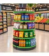 Raft metalic circular pentru supermarket si magazin, 165 cm, Antracit picture - 2