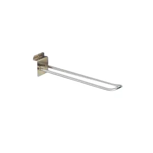 Carlig galvanizat dublu pentru panou slatwall, 25 cm / 4mm