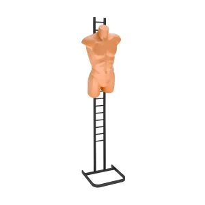 Bust barbat culoarea pielii cu suport metalic negru tip scarita