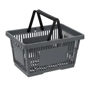 Cos de cumparaturi cu maner 22 litri, Gri