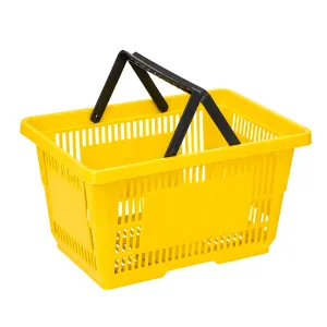 Cos de cumparaturi cu maner 28 Litri, Galben