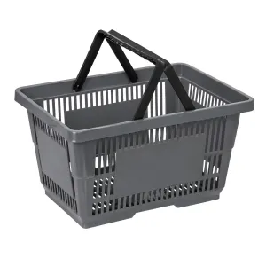 Cos de cumparaturi cu maner 28 Litri, Gri