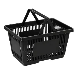 Cos de cumparaturi cu maner 28 Litri, Negru