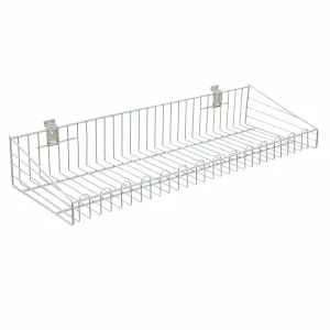 Cos metalic cromat cu prindere pentru panou slatwall, 60 cm
