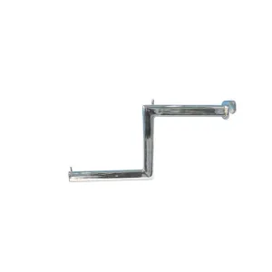 Expozitor metalic tip Z pentru bara AB1 ovala 15 × 30 mm – Lungime totala 43 cm, cromat