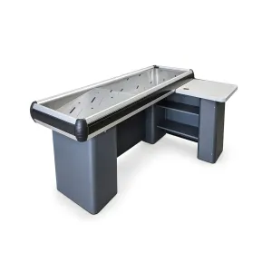 Masa pentru casa de marcat 160 cm, Gri antracit, Rama din aluminium