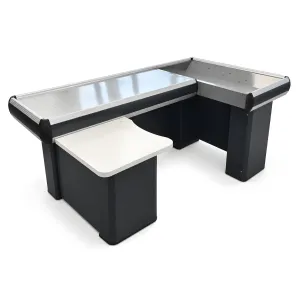 Masa pentru casa de marcat 180 cm dreapta, Gri Antracit, Rama din aluminium