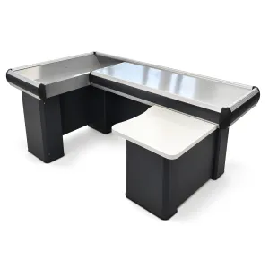 Masa pentru casa de marcat 180 cm stanga, Gri Antracit, Rama din aluminium