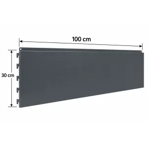 Panou spate metal 100X30 cm, Gri antracit