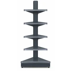 Raft metalic de perete colt exterior, Antracit-195 cm