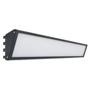 Reclamă înclinată cu plexiglass pentru rafturi metalice, Antracit – 100 cm