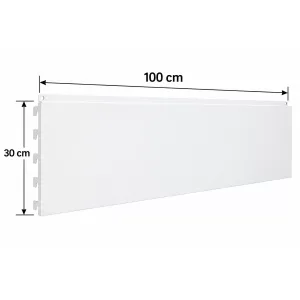 Panou spate metal 100x30 cm, Alb