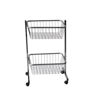 Stand promotional cu cosuri cromate, 2 niveluri – 60×50 cm