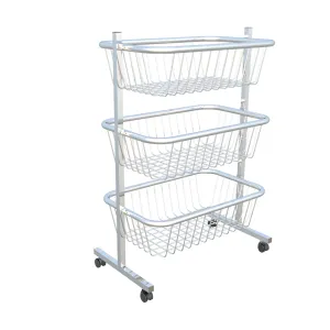 Stand promotional cu cosuri cromate, 3 niveluri – 85×50 cm