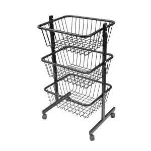 Stand promotional cu cosuri vopsite, 3 niveluri – 60×50 cm