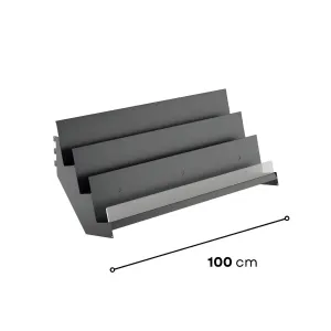Suport pentru ziare, reviste și broșuri, antracit – 100 cm