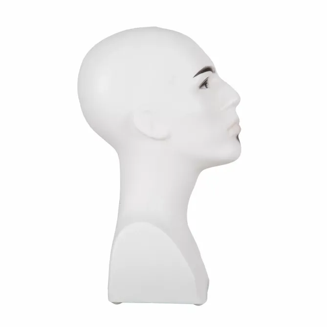 Cap machiat manechin barbat cu bust din plastic alb picture - 3