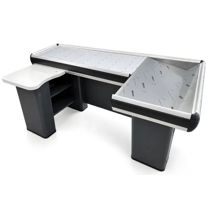 Masa pentru casa de marcat 180 cm dreapta, Gri Antracit, Rama din aluminium picture - 2