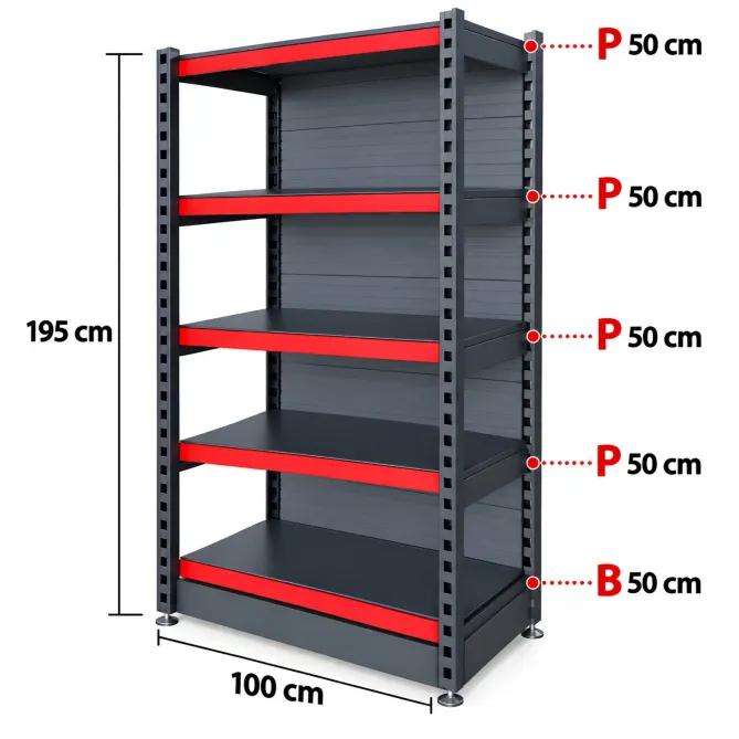 Raft de perete pentru produsele grele - Heavy Duty 195 cm picture - 2