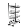 Raft de expunere negru cu 4 niveluri – stand mobil pentru magazin, 70 cm picture - 1