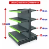 Raft gondola pentru magazin Antracit 135 cm – Baza 50 cm – Polite 40 cm picture - 1