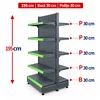 Raft gondola pentru magazin Antracit 195 cm – Baza 30 cm – Polite 30 cm picture - 1