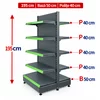 Raft gondola pentru magazin Antracit 195 cm – Baza 50 cm – Polite 40 cm picture - 1