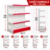 Raft metalic capăt gondolă H135 x L100 cm pentru Magazin picture - 1