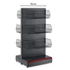 Raft metalic de mijloc cu 6 coșuri – 70 cm, Antracit picture - 1