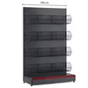 Raft metalic de perete cu 4 coșuri – 100 cm, Antracit picture - 1