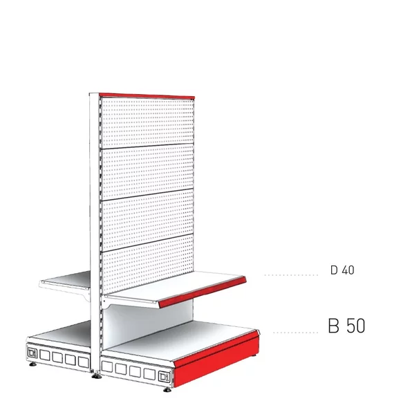 Raft metalic perforat gondola 165 cm picture - 2