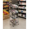Raft mobil cu 4 coșuri metalice pentru expunere produse – cu separatoare și roți picture - 2