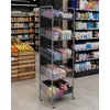 Raft mobil cu 5 coșuri metalice pentru expunere produse – cu separatoare și roți picture - 2