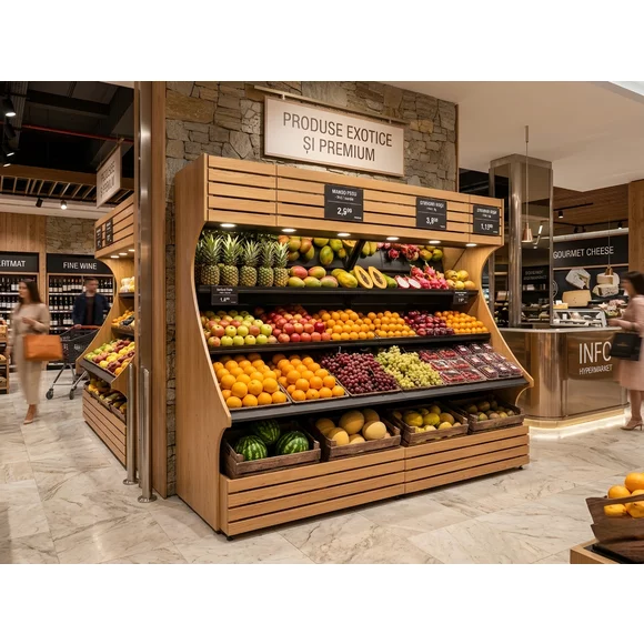 Sistem modular de rafturi pentru fructe și legume – (Preț per Metru) picture - 2