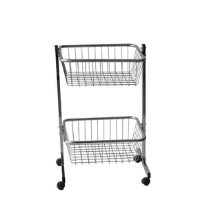 Stand promotional cu cosuri cromate, 2 niveluri – 60×50 cm