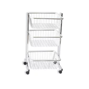 Stand promotional cu cosuri cromate, 3 niveluri – 60×50 cm