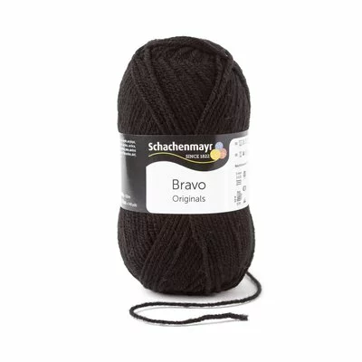 Acrylic yarn Bravo - Black 08226