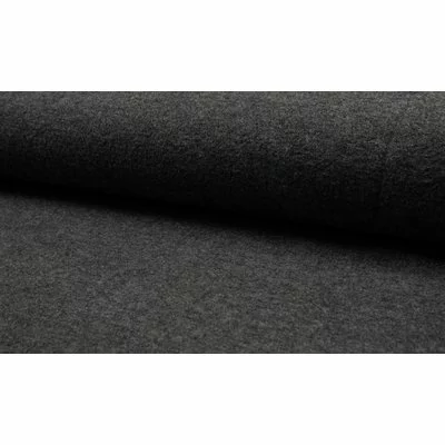 Boiled Wool Fabric - Dark Grey