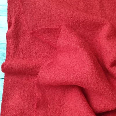 Boiled Wool Viscose Fabric - Red