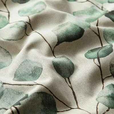 Canvas Linen Look Fabric - Eucalyptus Leaves