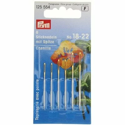 Chenille needles with sharp point - size 18-22
