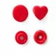 Color Snaps - Heart - red - 30 pcs