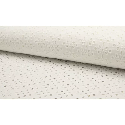 Bumbac broderie englezesca Deluxe - Lis Ivory - cupon 1.5m