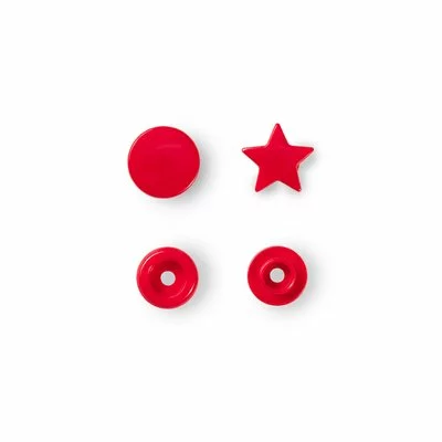 Capse din plastic Star - Red - pachet 30 buc
