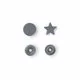 Capse din plastic Star - Silver - pachet 30 buc